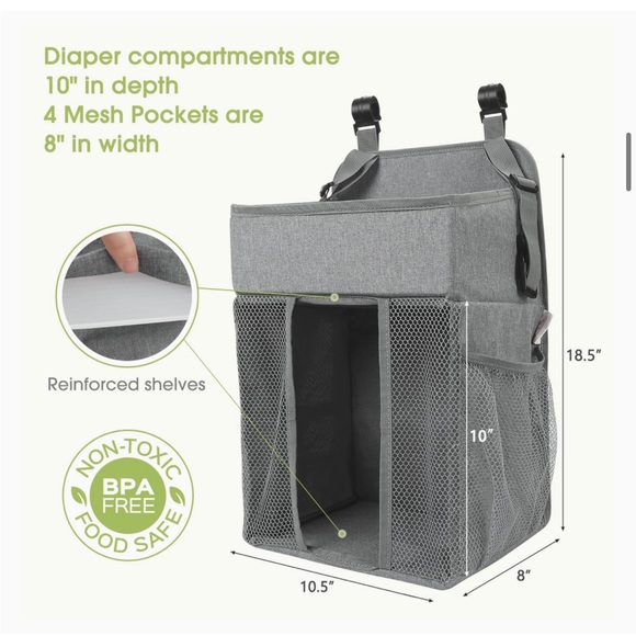 NEW, Maliton Baby Hanging Changing Table Diaper Organizer - Picture 13 of 13
